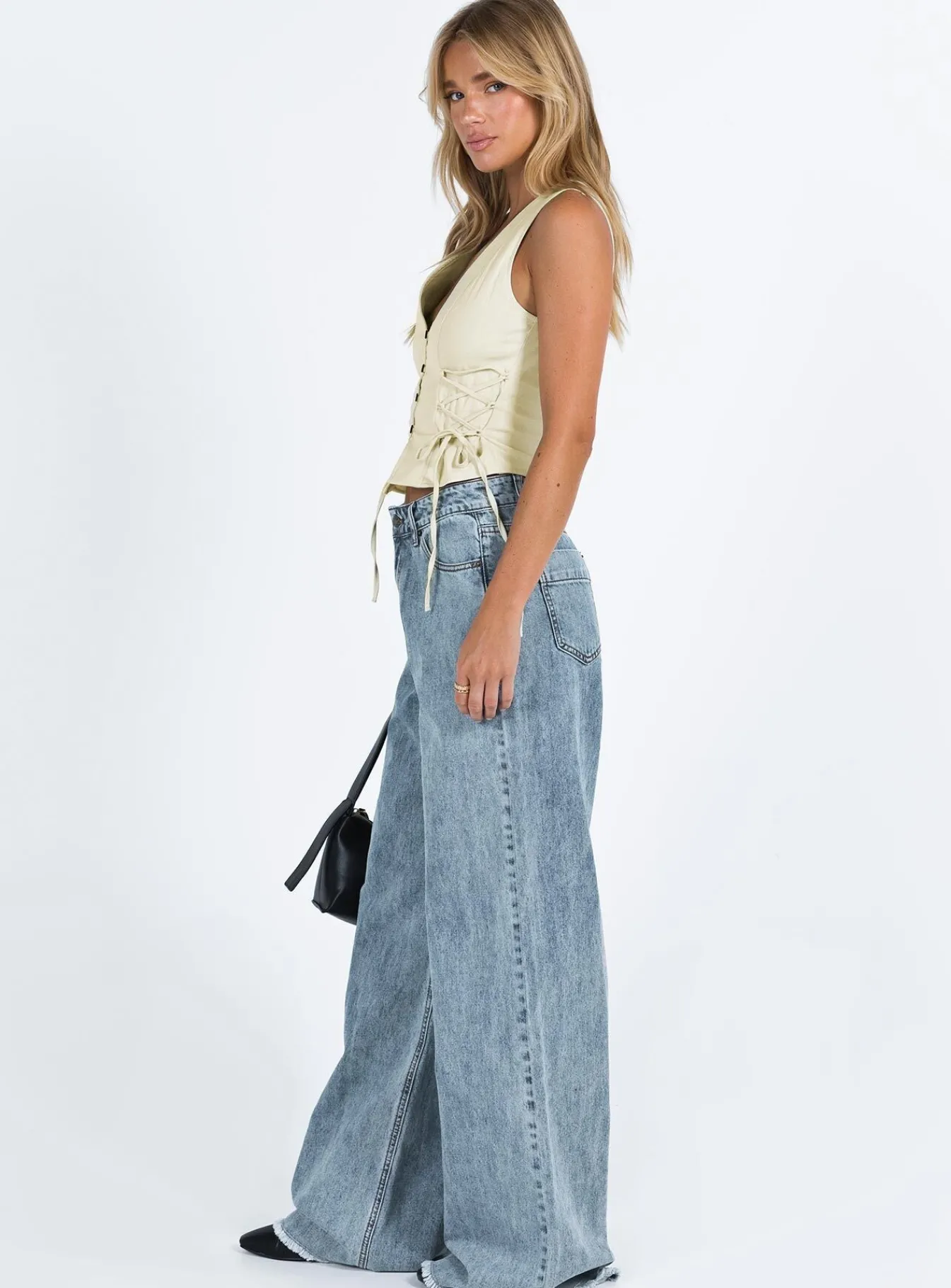 Princess Polly Eivissa Baggy Jeans Faded Denim Outlet
