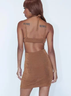 Princess Polly Eliana Mini Dress Brown Store
