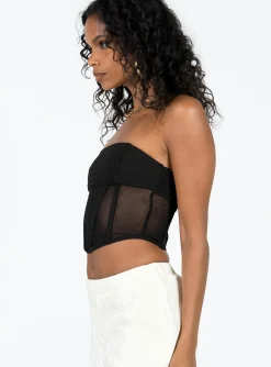 Princess Polly Elin Strapless Top Black Shop