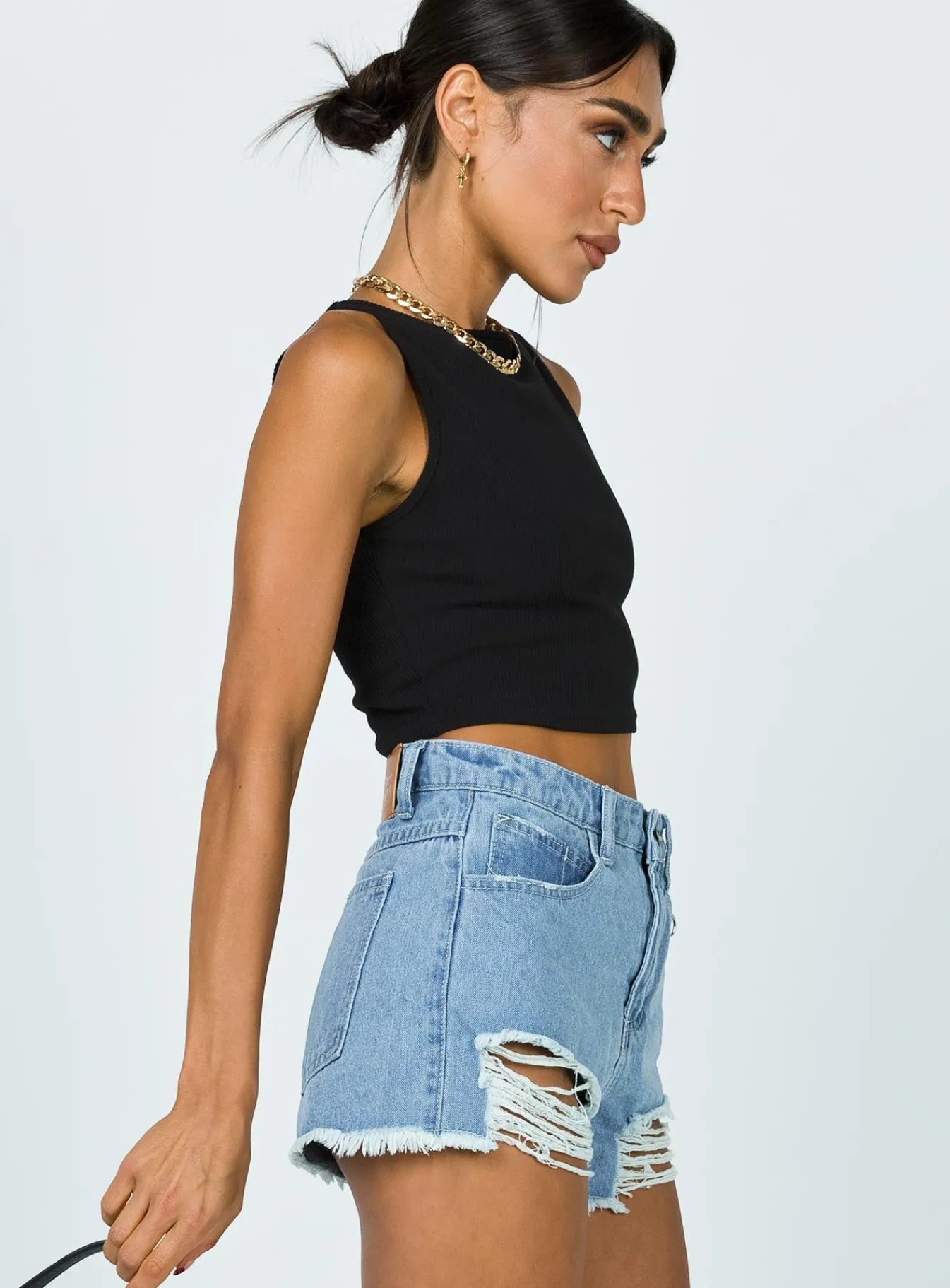 Princess Polly Elise Shorts Denim Online