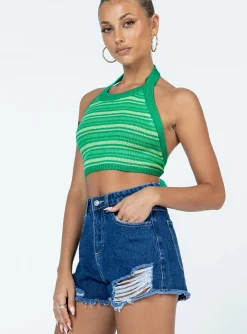 Princess Polly Elise Shorts Dark Wash Denim Clearance