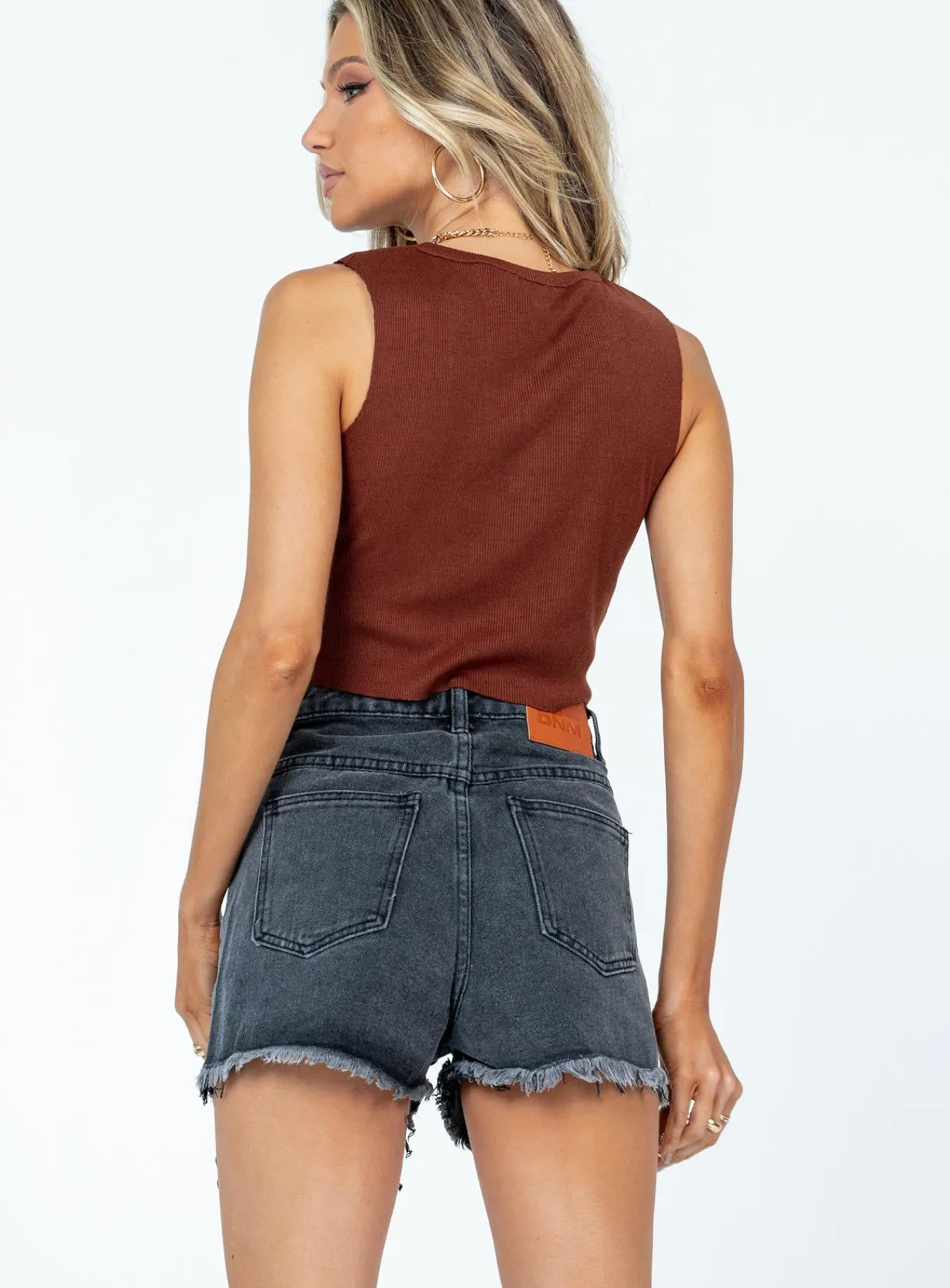 Princess Polly Elise Shorts Washeddenim Black Online