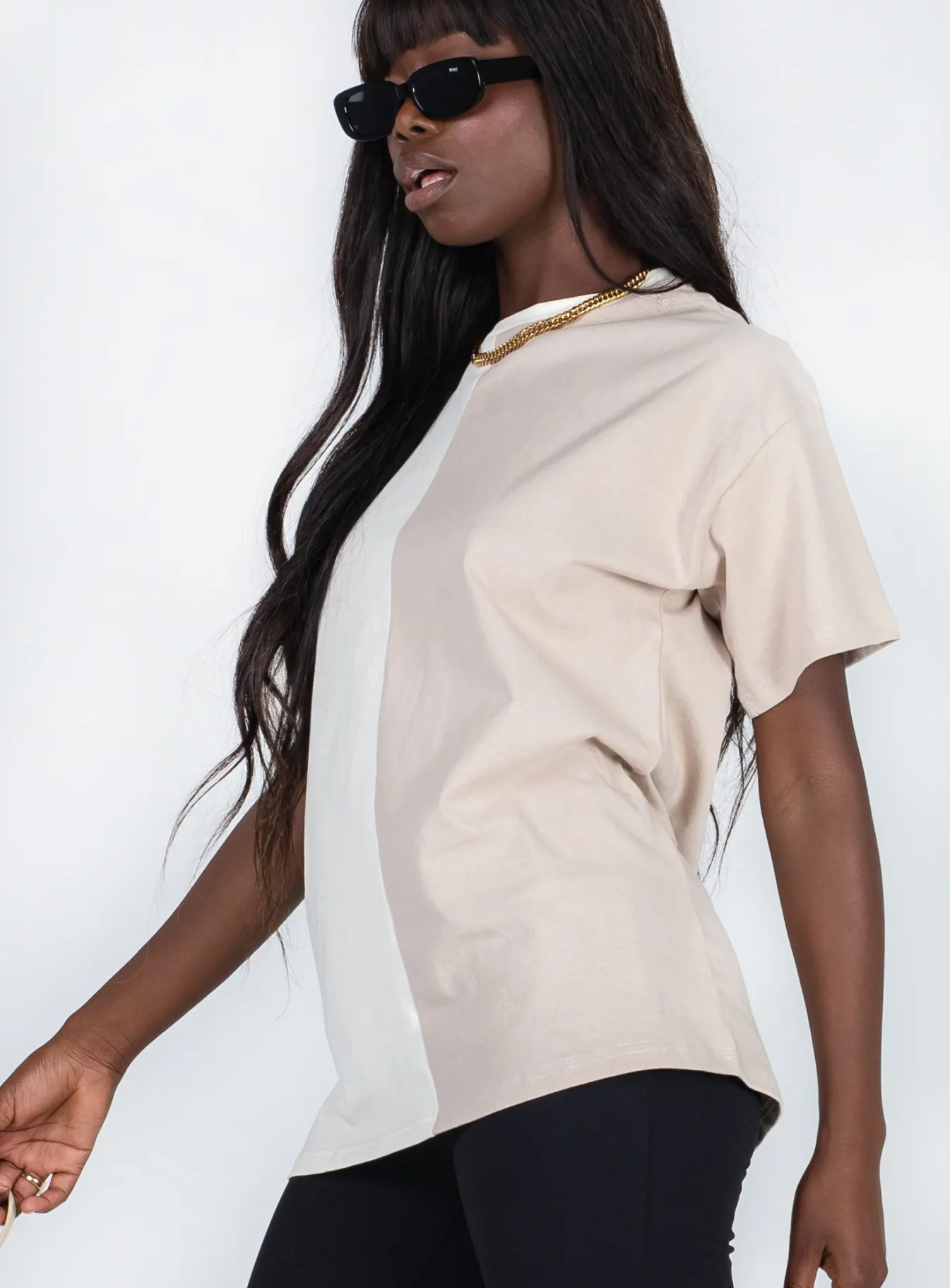 Princess Polly Elisia Tee Off White / Beige Beige / Off White Fashion