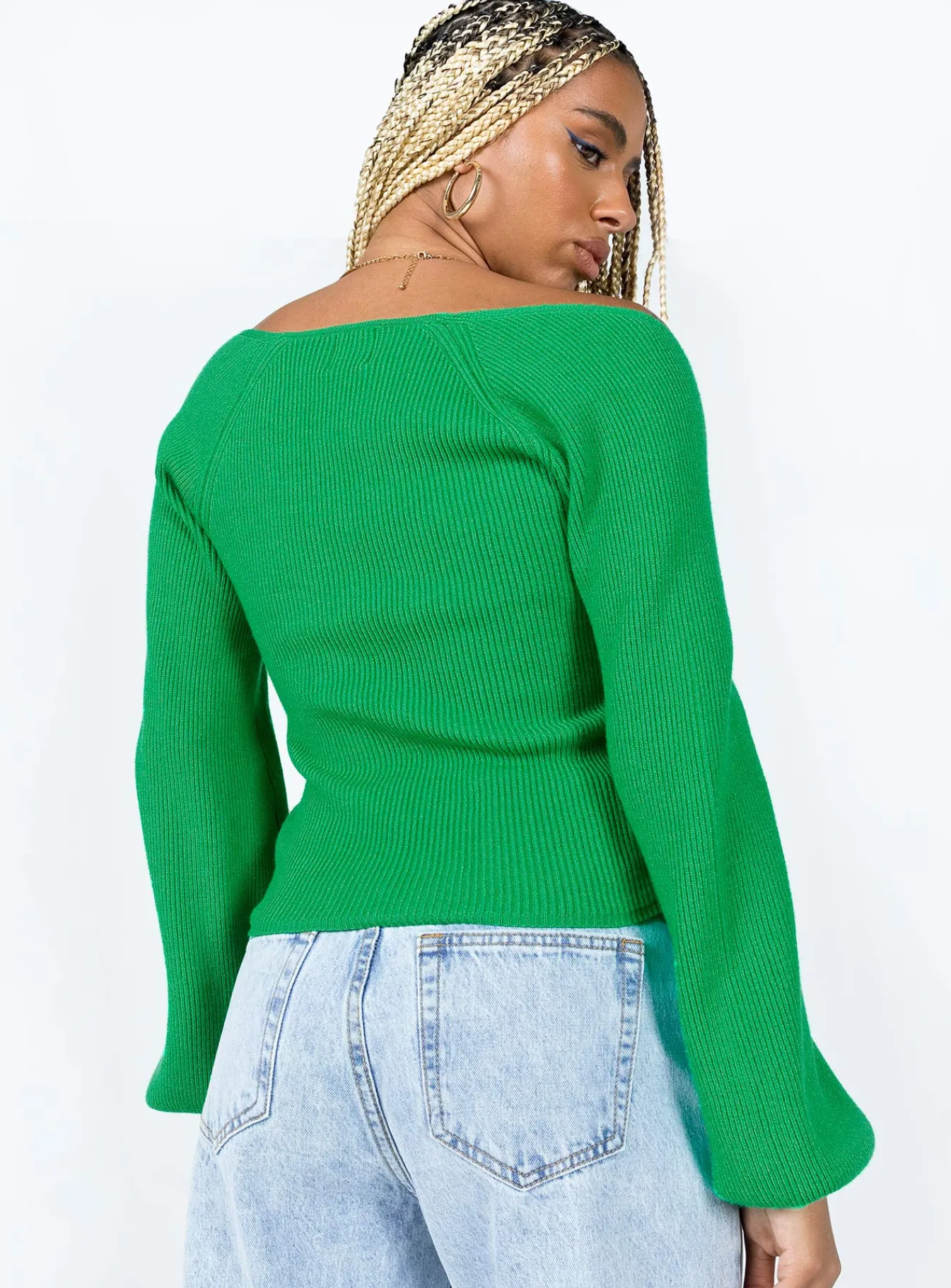 Princess Polly Eliza Sweater Green Cheap
