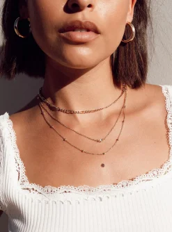 Princess Polly Elkie Dainty Necklace Set  Gold Clearance