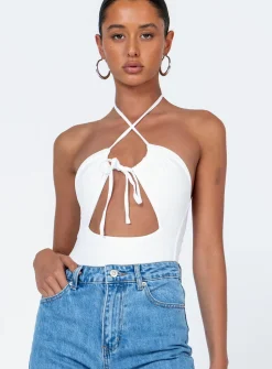 Princess Polly Ellamay Bodysuit  White New
