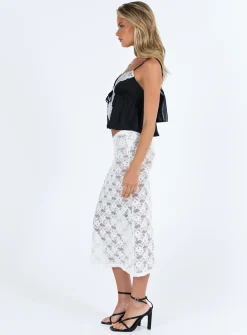 Princess Polly Ella-Rae Midi Skirt White Best Sale