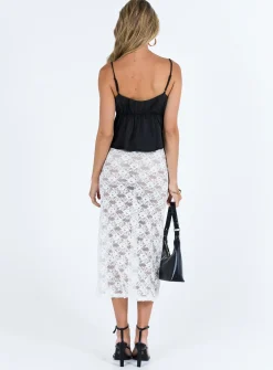 Princess Polly Ella-Rae Midi Skirt White Best Sale