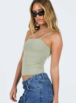Princess Polly Ellioh Top Green Cheap