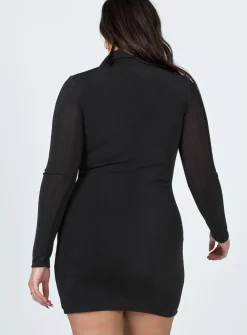 Princess Polly Elody Long Sleeve Mini Dress Black Best Sale
