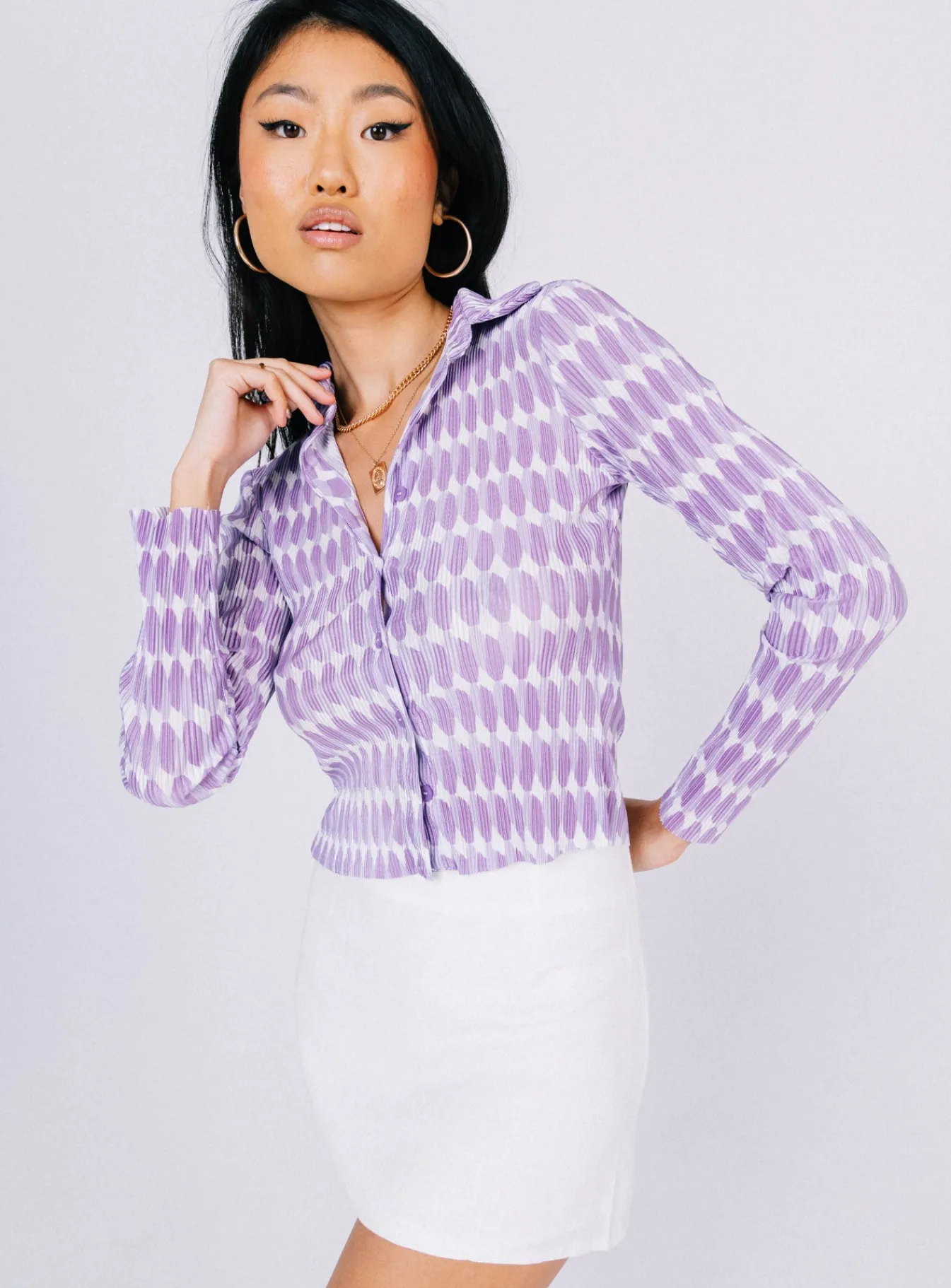 Princess Polly Elody Long Sleeve Topmulti Purple Best