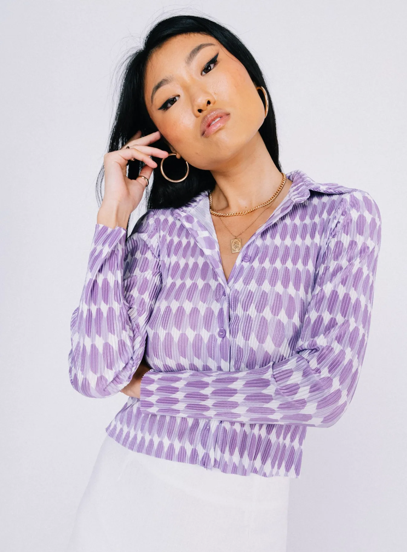 Princess Polly Elody Long Sleeve Topmulti Purple Best