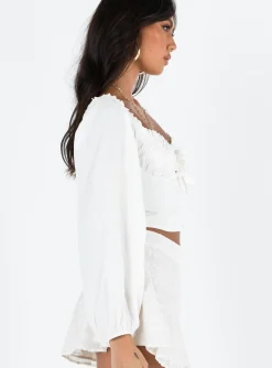 Princess Polly Elouise Long Sleeve Top White Cheap