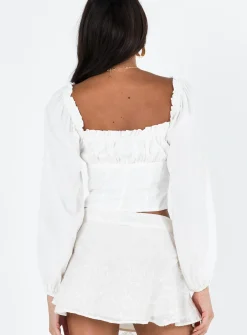 Princess Polly Elouise Long Sleeve Top White Cheap