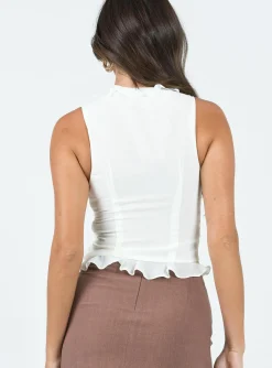 Princess Polly Elvie Top  White Outlet