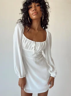 Princess Polly Elvira Mini Dress  White Cheap