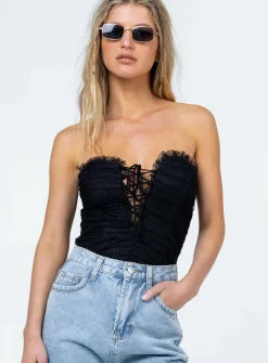 Princess Polly Elysia Bodysuit  Black Shop