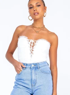 Princess Polly Elysia Bodysuit   White Store