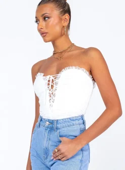 Princess Polly Elysia Bodysuit   White Store