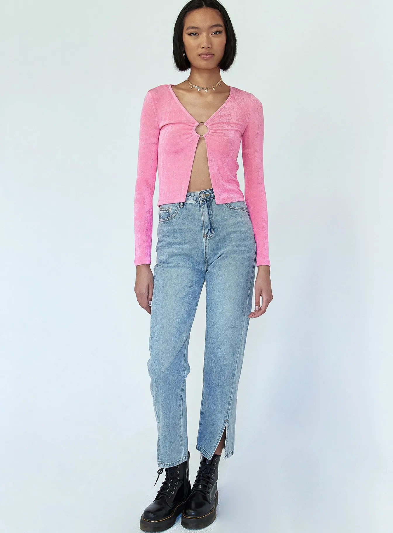 Princess Polly Ember Ring Detail Top Pink Discount