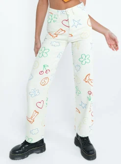 Princess Polly Emerson Pants Ecru Beige Fashion