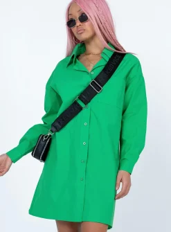 Princess Polly Emersyn Mini Dress  Green Fashion