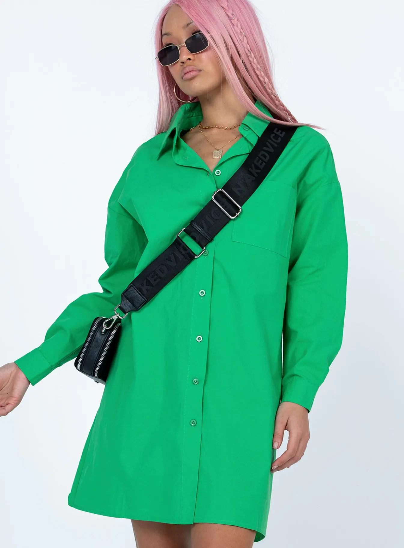 Princess Polly Emersyn Mini Dress Green Fashion