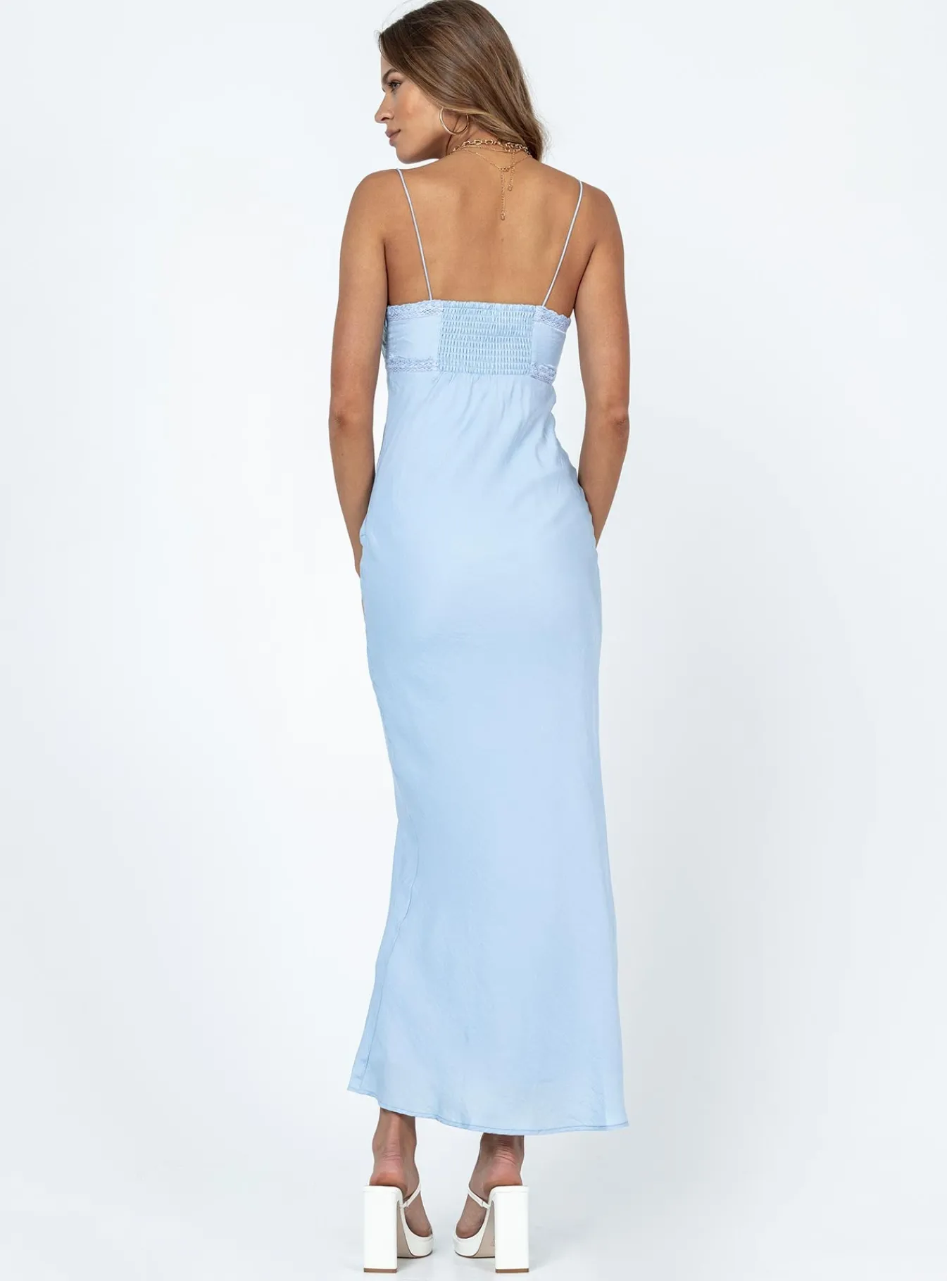 Princess Polly Emily Maxi Dress Blue Hot