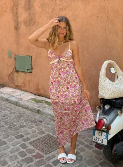 Princess Polly Emily Maxi Dress  Pink Floral Fashion