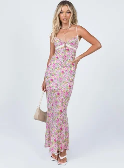 Princess Polly Emily Maxi Dress Pink Floral Fashion