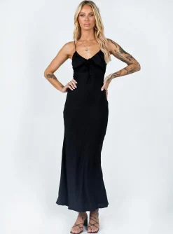 Princess Polly Emily Maxi Dress  Black Clearance