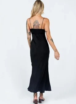 Princess Polly Emily Maxi Dress Black Clearance