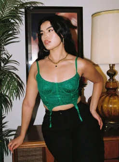 Princess Polly Emmanuel Top  Green Cheap
