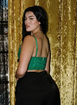 Princess Polly Emmanuel Top  Green Cheap
