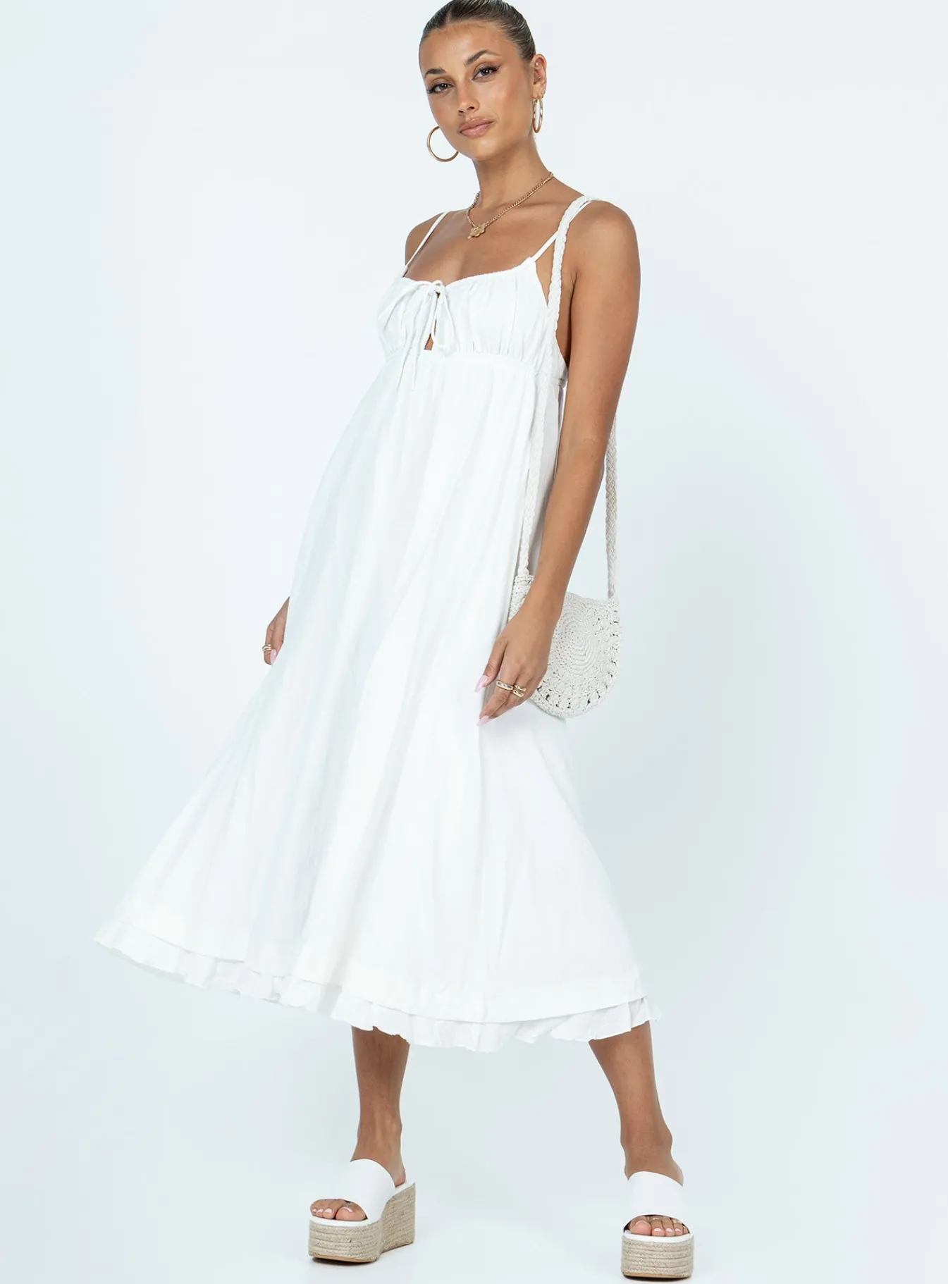 Princess Polly Empress Of Love Maxi Dress White Cheap