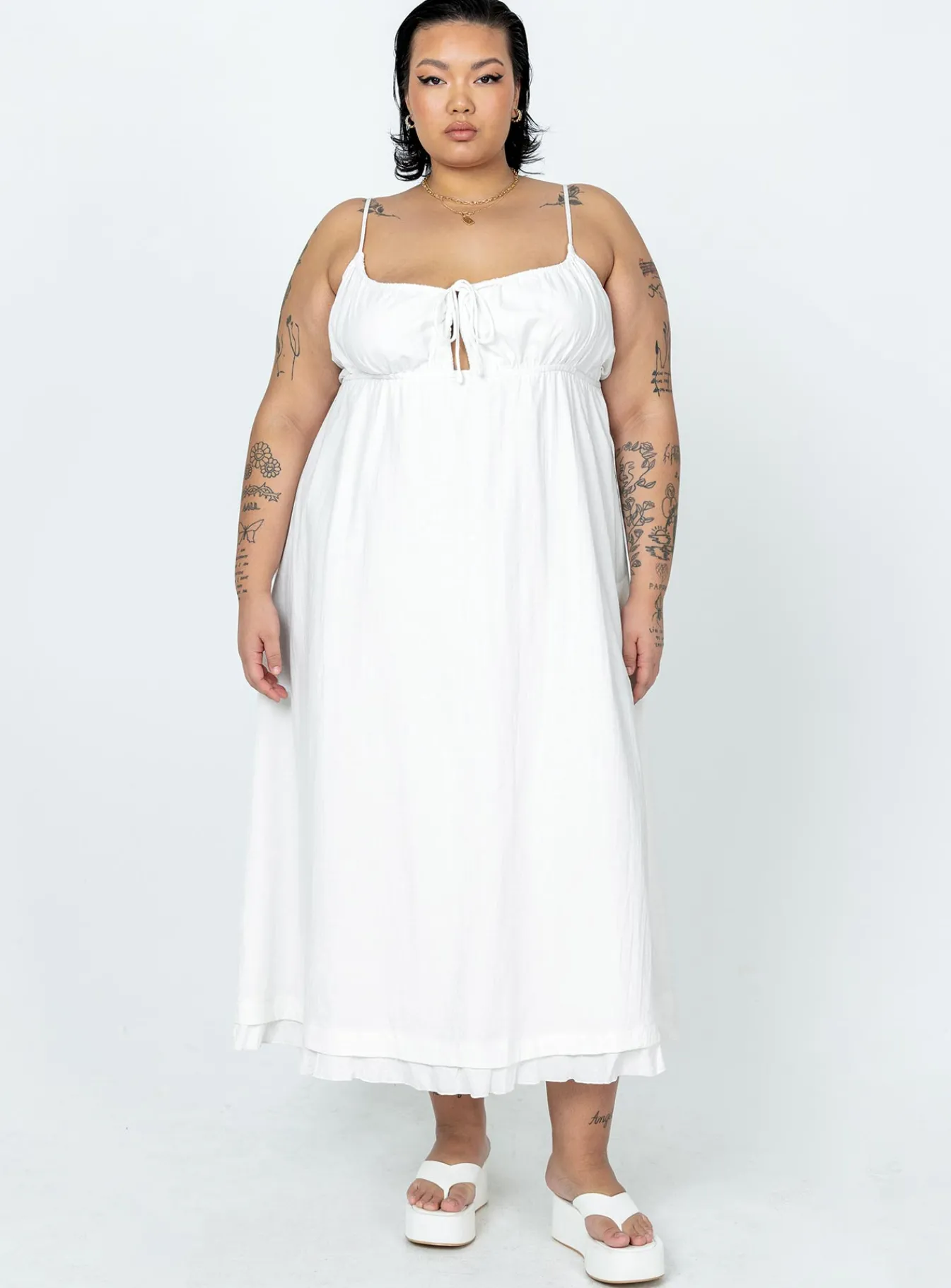 Princess Polly Empress Of Love Maxi Dresscurve White Best Sale
