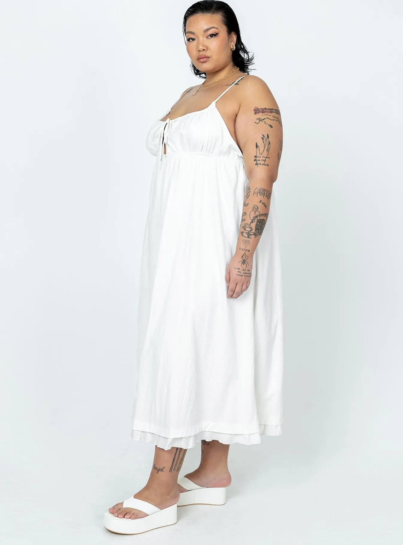 Princess Polly Empress Of Love Maxi Dresscurve White Best Sale