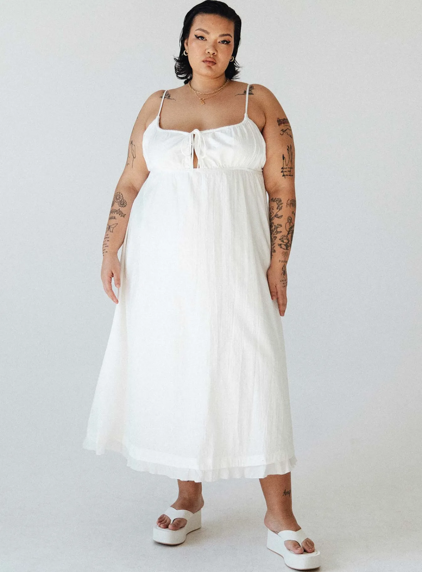 Princess Polly Empress Of Love Maxi Dresscurve White Best Sale