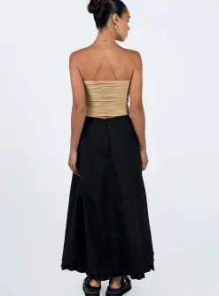 Princess Polly Empress Of Love Maxi Skirt Black Online