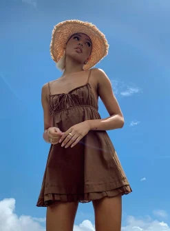Princess Polly Empress Of Love Mini Dress Brown Best