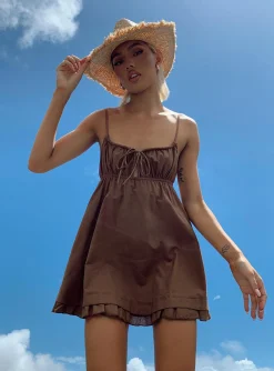Princess Polly Empress Of Love Mini Dress Brown Best
