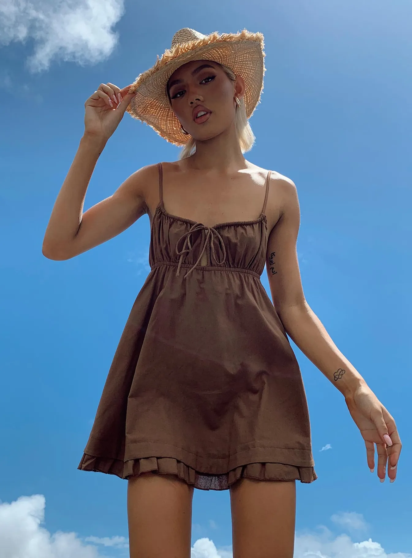 Princess Polly Empress Of Love Mini Dress Brown Best