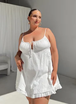 Princess Polly Empress Of Love Mini Dresscurve   White Store
