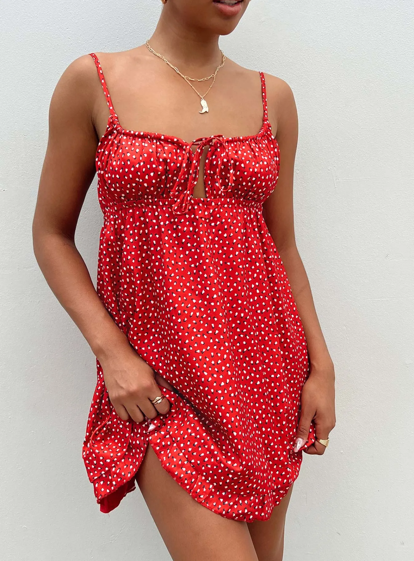 Princess Polly Empress Of Love Mini Dress Red Fashion