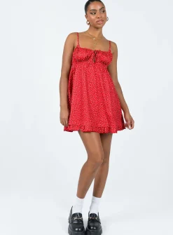 Princess Polly Empress Of Love Mini Dress Red Fashion