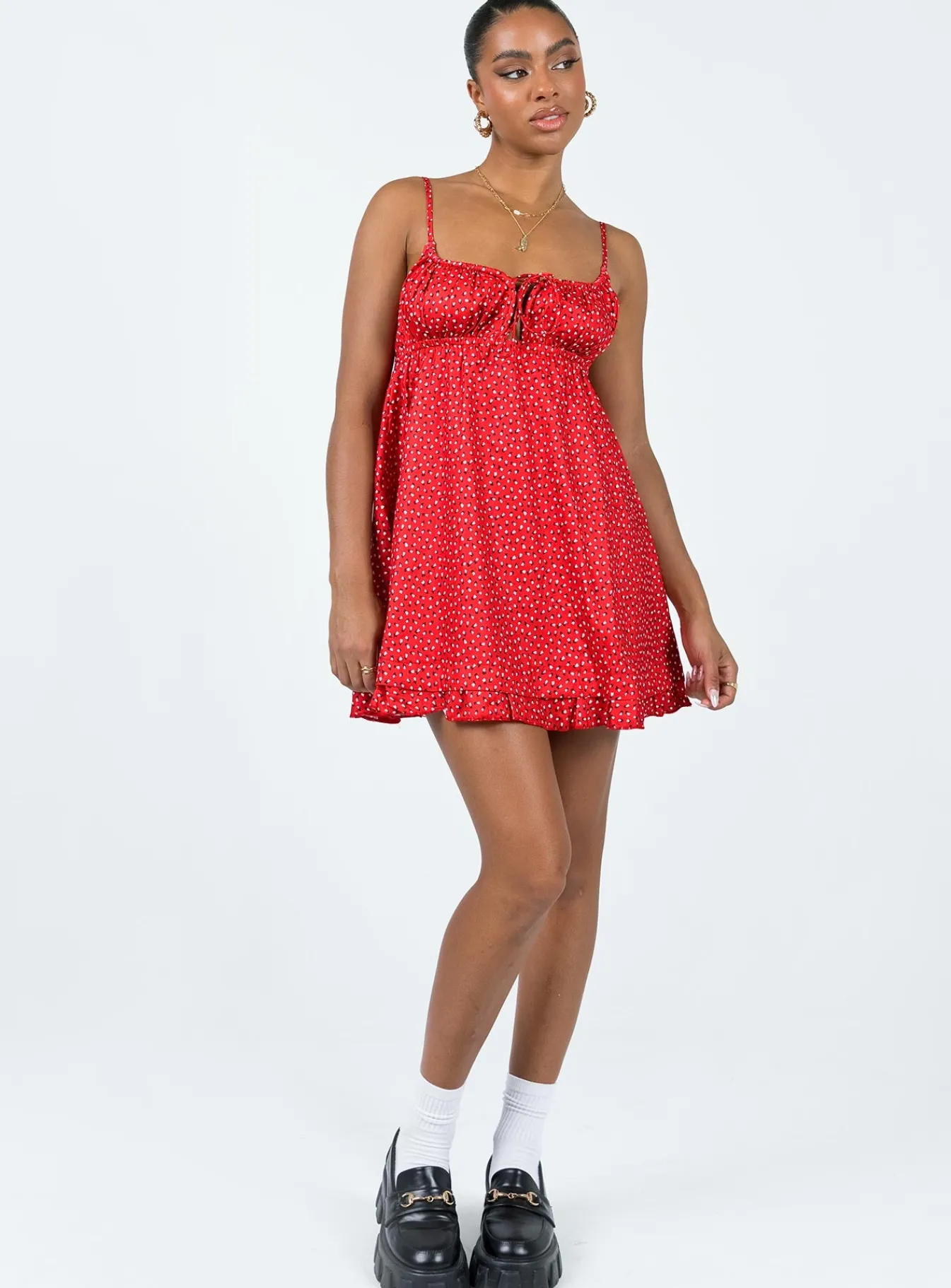 Princess Polly Empress Of Love Mini Dress Red Fashion
