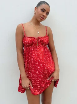 Princess Polly Empress Of Love Mini Dress Red Fashion