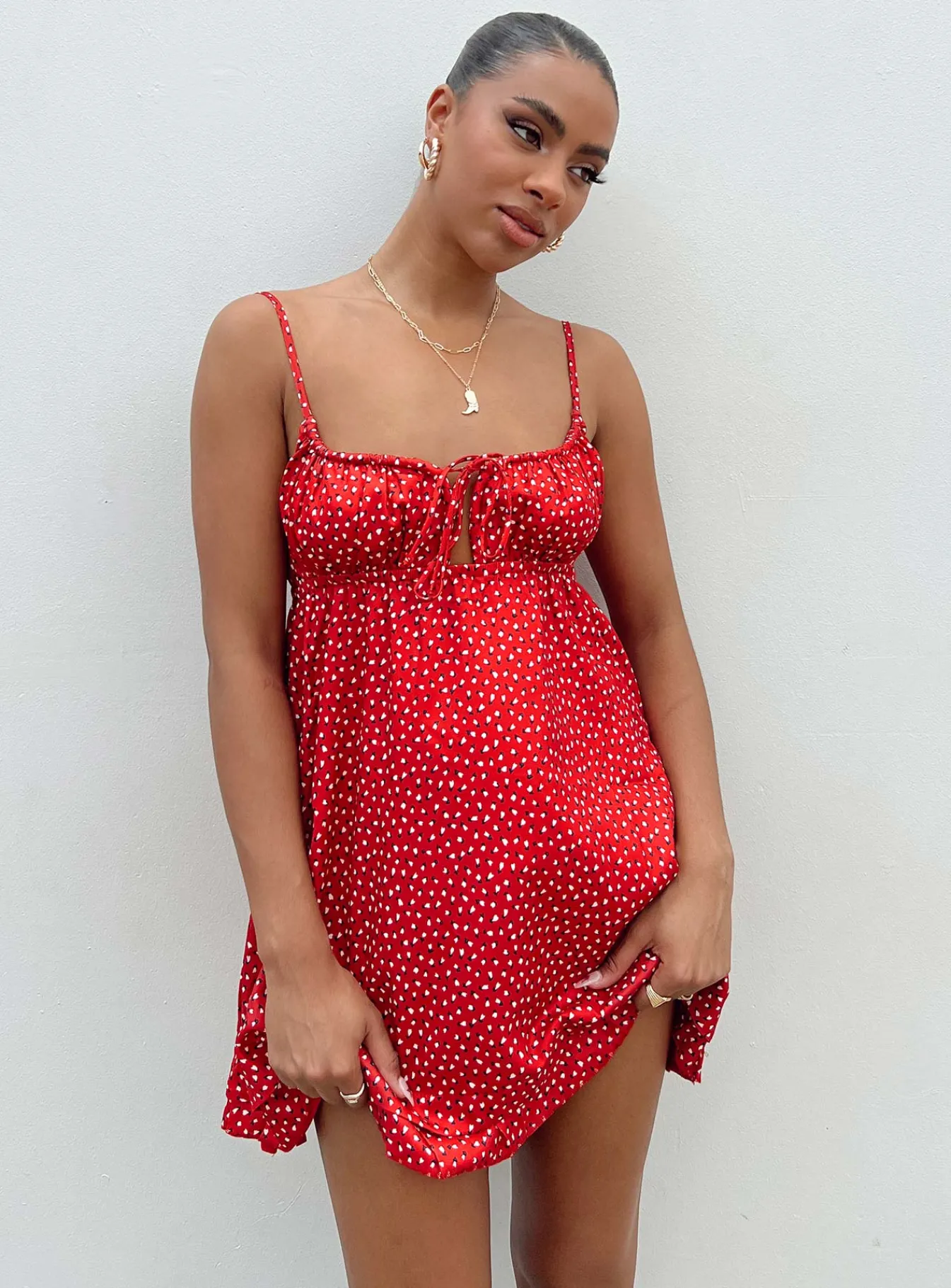 Princess Polly Empress Of Love Mini Dress Red Fashion