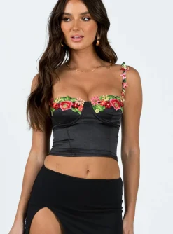 Princess Polly Enchante To Meet You Top Black Store