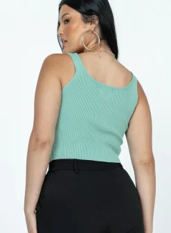 Princess Polly Ennis Top  Green New